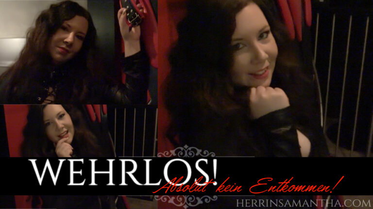 Herrin Samantha im Fetischoutfit in einer SM Location